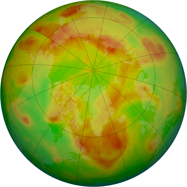 Arctic ozone map for 29 May 1982